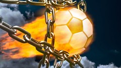 Fireball chains fir soccer computer graphics digital art