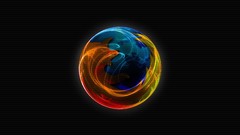 Firefox logos black background