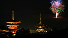 Fireworks at The pagodas