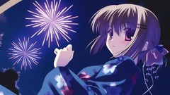 Fireworks blondes hair bun