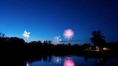 Fireworks Car skyline