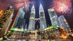 Fireworks cityscapes