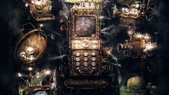 Fireworks science fiction digital art detailed