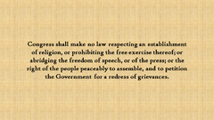 First amendment