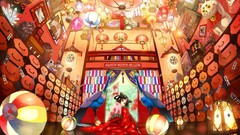 Fish Anime kimono pink eyes anime girls Japanese clothes