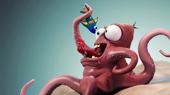 Fish cartoons funny digital art octopuses