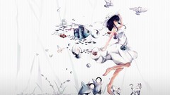 Fish dress barefoot anime girls original characters