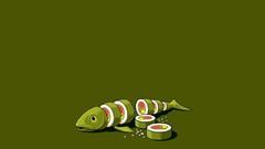 Fish funny sushi Simple