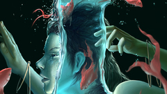 Fish goldfish artwork vertical