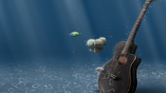 Fish guitars underwater