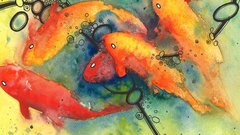 Fish koi artwork