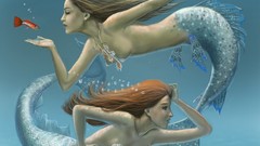 Fish mermaids fantasy art