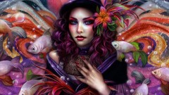 Fish psychedelic multicolor