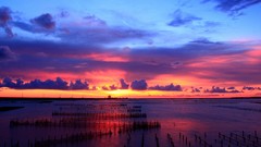 Fishing evening horizon