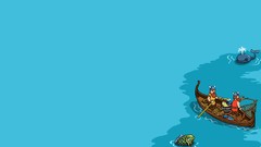 Fishing funny Vikings minimalistic