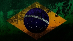 Flags Brazil World grunge