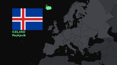 Flags Europe Maps iceland