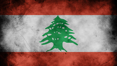 Flags Lebanon