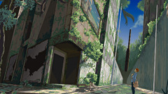 Flags moss artwork abandoned