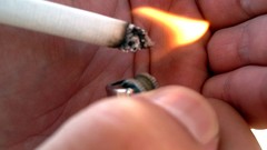 Flame hands Cigarettes lighters