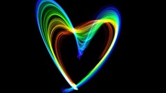 Flame Hearts multicolor rainbows