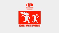 Flame sign white warning zombies