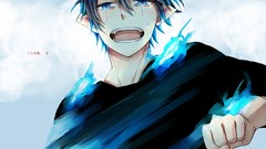 Flames blue blue eyes