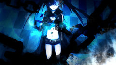 Flames blue gloves black