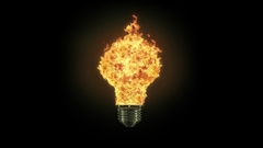 Flames fire black background