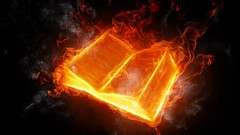 Flames fire Books artwork