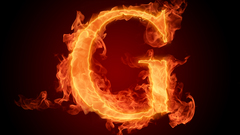 Flames fire Typography alphabet