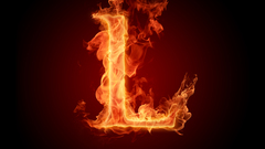 Flames fire Typography alphabet