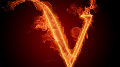 Flames fire Typography alphabet