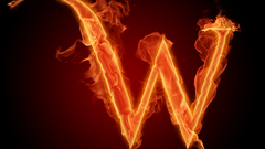 Flames fire Typography alphabet