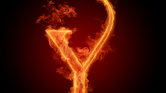 Flames fire Typography alphabet