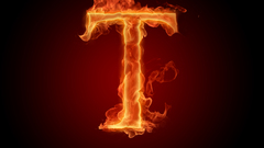 Flames fire Typography alphabet