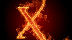 Flames fire Typography alphabet