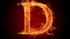Flames fire Typography alphabet