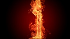 Flames fire Typography alphabet