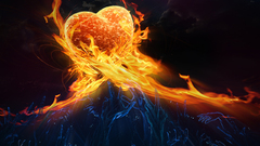 Flames hands Hearts