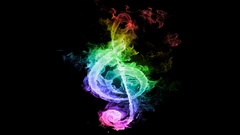 Flames Music rainbows notes