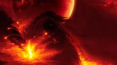 Flames red planets fire