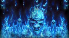 Flames skulls