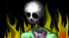 Flames skulls death dark