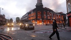 Flames streets fire riots