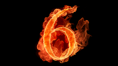 Flames Typography numbers