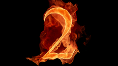 Flames Typography numbers