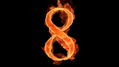 Flames Typography numbers infinity
