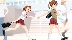 Flat chest Trap blush green eyes seifuku underwear panties 