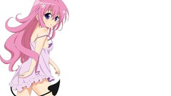 Flat darkness Anime chest white background anime girls 